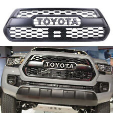 Front Grille For 2016-2021 Tacoma TRD PRO Grill Bumper Hood W/Letter Matte Black picture