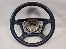 1998-99 Mercedes W210 E320 E430 4 Spoke Driver Steering Wheel Leather Black OEM picture