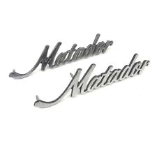1968-73 AMC MATADOR #3633534 FENDER BADGES EMBLEMS SCRIPT 1 PAIR USED VINTAGE  picture