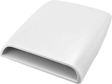 White Universal Exterior Air Flow Intake Hood Scoop Turbo Bonnet Vent Cover Ch1 picture
