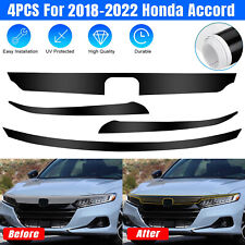 Chrome Delete Blackout Overlay Front Grill Trim for 2018-2022 Honda Accord Black picture