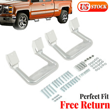2 Side Steps for Chevy GMC Dodge Ford Toyota Pickup Truck SUVs Polished Aluminum picture