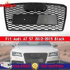 🔥Fits for 2012-2015 Audi A7 S7 Front Mesh Hex Honeycomb Grill Grille RS7 Style picture