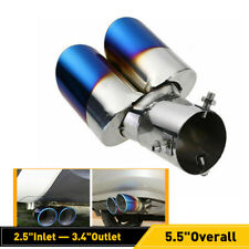 Car Rear Exhaust Pipe Tail Muffler Tip Auto Accessories Replace Kit Blue OXILAM picture