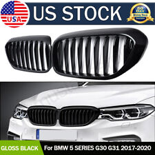 Shiny Black Front Kidney Grilles Grills For BMW G30 G31 5-Series 530i 540i 17-20 picture