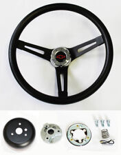 Chevy C10 C20 C30 Blazer Black on Black Steering Wheel 13 1/2