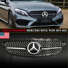 Diamond Grill  &Led Mirror Star For Mercedes Benz W205 C300 C43 AMG 2019-2021 picture