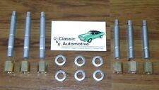 Exhaust Manifold Studs Kit 18pc w/ Brass Nuts Washers Camaro Chevelle Nova  picture