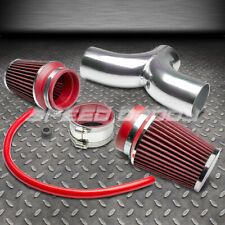 FOR CORVETTE C5/JEEP WJ KJ/DAKOTA DUAL TWIN INTAKE INDUCTION PIPE+RED AIR FILTER picture