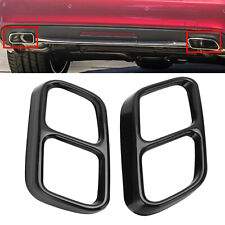 2PCS Gloss Black Stainless Exhaust Muffler Tip Cover Fits 10-13 W212 E350 E550 picture