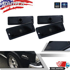 For 1970-74 Classic Chevy Nova SS Smoked Front + Rear Side Marker Lamp Covers 4x picture