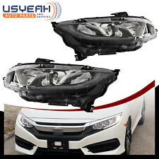 Fit For Honda Civic 2016-2021 Pair Halogen Headlights Headlamps LEFT&RIGHT picture
