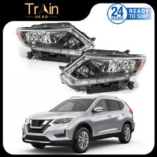 For 2014-2016 Nissan Rogue Halogen Headlights Headlamp w/LED DRL LH+RH Side picture
