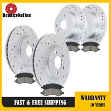 296mm Front & 270mm Rear Brake Rotors Pads Kit Fit for Pontiac G5 G6 Drilled picture