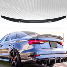 For Audi A3 S3 Sedan 2014-2021 Rear Trunk Spoiler Wing Carbon Style Trim picture