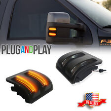 For Ford F250 F350 F450 F550 Smoked  Amber LED Side Mirror Marker Signal Lights picture