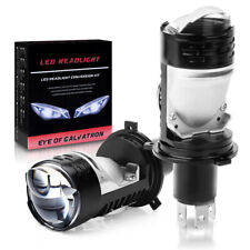 H4 Mini Bi LED Projector Lens Hi/Lo Beam 100W 6000K Headlight Retrofit Kit LHD picture