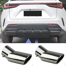 2PCS Stainless Rear Exhaust Muffler Tip Finisher For Lexus NX 250 350 350h 2022+ picture