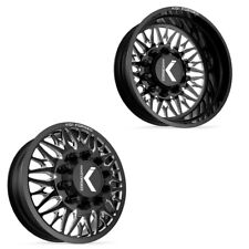 26x8.25 KG1 KD014 Trident-D Black FORD/DODGE FORGED DUALLY Wheel 10x225 Set of 6 picture