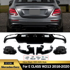 Rear Diffuser Exhaust Tips For 16-20 Mercedes-Benz W213 E300 E400 E63 AMG Style picture