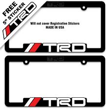 2 TRD License Plate Frames Toyota Racing Development Tacoma Tundra 4Runner 86 picture