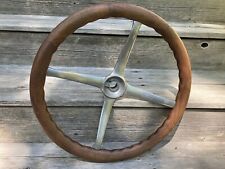 Vintage Antique Wooden WALNUT Steering Wheel Boat Automobile picture