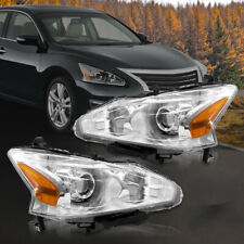 For 2013-2015 Nissan Altima 4Dr Sedan Headlights Chrome Projector 13 14 15 Pair picture