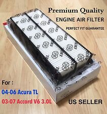 Engine Air Filter For Honda Accord 03-07 & Acura TL 04-06 V6,17220-RCA-A00  picture