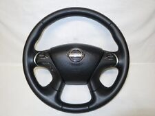 NISSAN black leather Fuga Y51 genuine steering wheel without cover inflator JDM picture