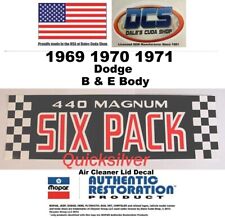 1970 1971 Dodge Super Bee R/T Challenger R/T 440 Six Pack Air Cleaner Decal USA picture