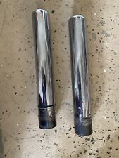 Two Vintage OEM 1959 Volkswagen Beetle 9” Chrome Exhaust Tail Pipe Ends picture