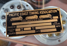 PACIFIC COAST TIMING ASSOCIATION Brass TAG Hot Rod AUTO Racing MIDGET Sprint Car picture