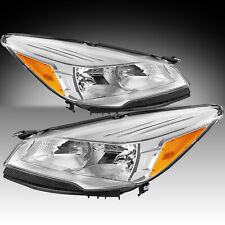 [Halogen Type] For 2013 2014 2015 2016 Ford Escape Chrome Headlights Headlamps picture