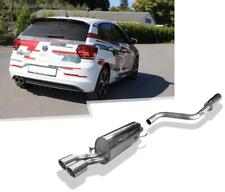 Steel Sports Exhaust System From Opf VW Polo 6 Gti Type Aw 2x90mm Bevelled picture