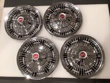 1964 1965 1966 Pontiac GTO Tempest Lemans Hubcap Wire Spinner Wheel Cover SET 4 picture