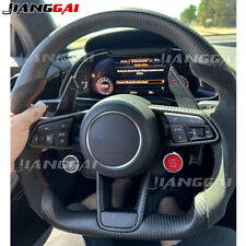 Matte Carbon Fiber Alcantara Steering Wheel For 16+ Audi TT TTRS R8 with CF Trim picture