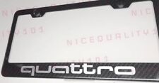 Quattro SLine 100% Carbon Fiber Stainless Steel Frame Plate Including Caps picture
