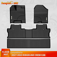 3 Rows Floor Mats Liners Set for 2017-2023 Honda Ridgeline Crew Cab All-Weather picture