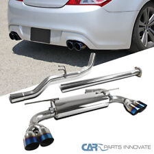 Fits 2009-2014 Genesis Coupe 2.0T Burnt Tip SS Catback Exhaust Muffler System picture