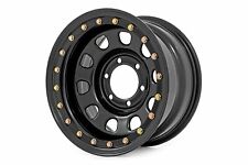 Rough Country Steel Simulated Bead Lock Wheel Black 16x8 6x5.5 4.25 Bore -12 picture