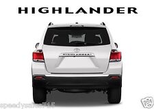Black Rear Letters Inserts For 2008-2013 Toyota Highlander New  picture