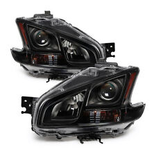 For 09-13 Nissan Maxima Black Crystal Clear Projector Headlight Lamp Left+Right picture