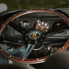 Baywindow Steering Wheel Stealth Black Wolfsburg Wood Rim for VW Late 17