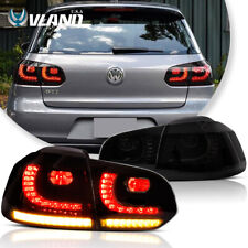 Smoked LED Tail Lights w/Sequential Turn For Volkswagen Golf 6 MK6 GTI R 2010-14 picture