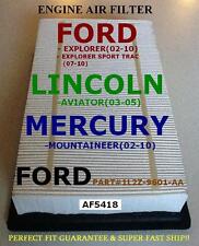 Ford Lincoln Mercury Air Filter Explorer02-10/Aviator03-05/Mountaineer... AF5418 picture