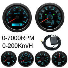 85MM GPS Speedometer 200Km/H Tacho 7000RPM& Fuel Level Water Temp Oil Press Volt picture
