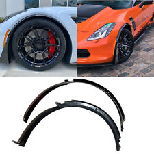 For Corvette C7 Z06 2014-2019 Front Wheel Arch Trim Fender Flares Glossy Black picture