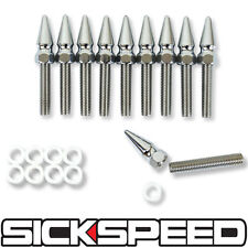10 PC SPIKED CHROME INTAKE EXHAUST HEADER MANIFOLD STUD BOLT KIT/SET P10 picture
