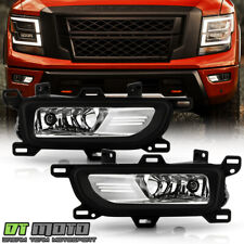 For 2020-2023 Nissan Titan Bumper Fog Lights Driving Lamps w/Switch & Bulbs Set picture