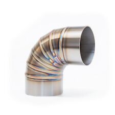 90 Degree Elbow Welded Pie Cuts + 1.5 inch ext 304 Stainless Steel Exhaust Pipe picture